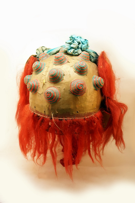 cabeza leon chino papel mache-bambu mov.parpados-boca 90-50x65x60 (85eu.) 1u